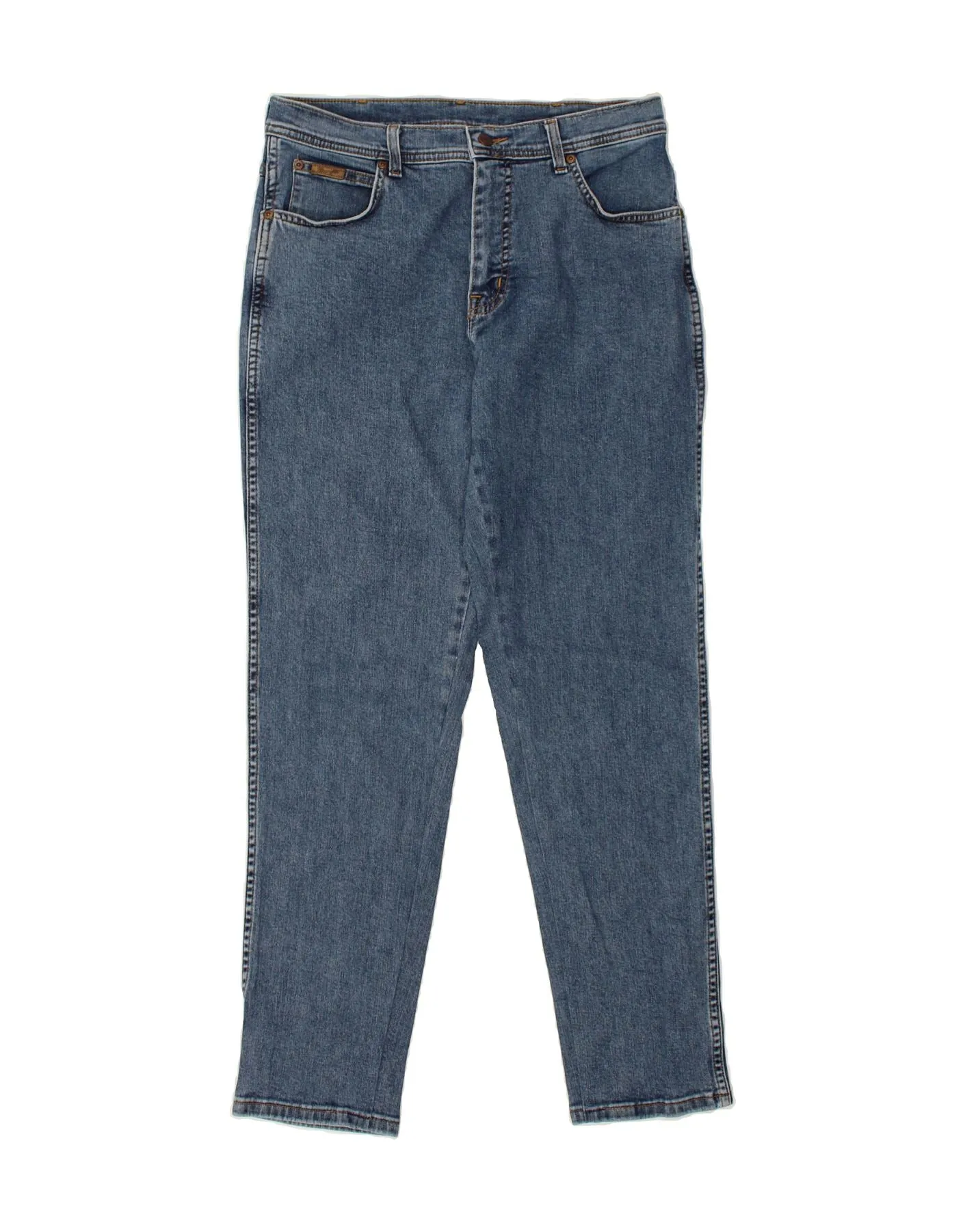 WRANGLER Mens Texas Stretch Slim Jeans W33 L32 Blue Cotton