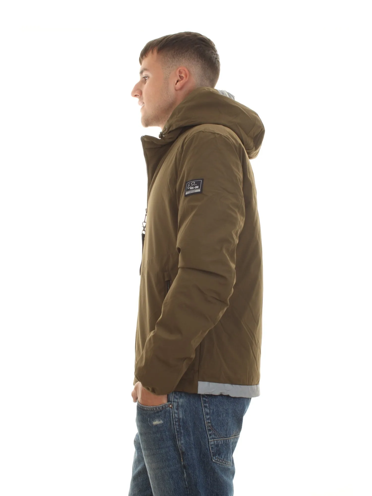 YES ZEE Piumino con cappuccio Verde scuro