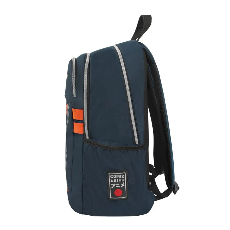 ZAINO ORGANIZZATO 3 ZIP URBAN BACKPACK COMIX ANIME JUJUTSU KAISEN 38X40X20CM BLU NERO SCUOLA E TEMPO LIBERO PANINI ITALY