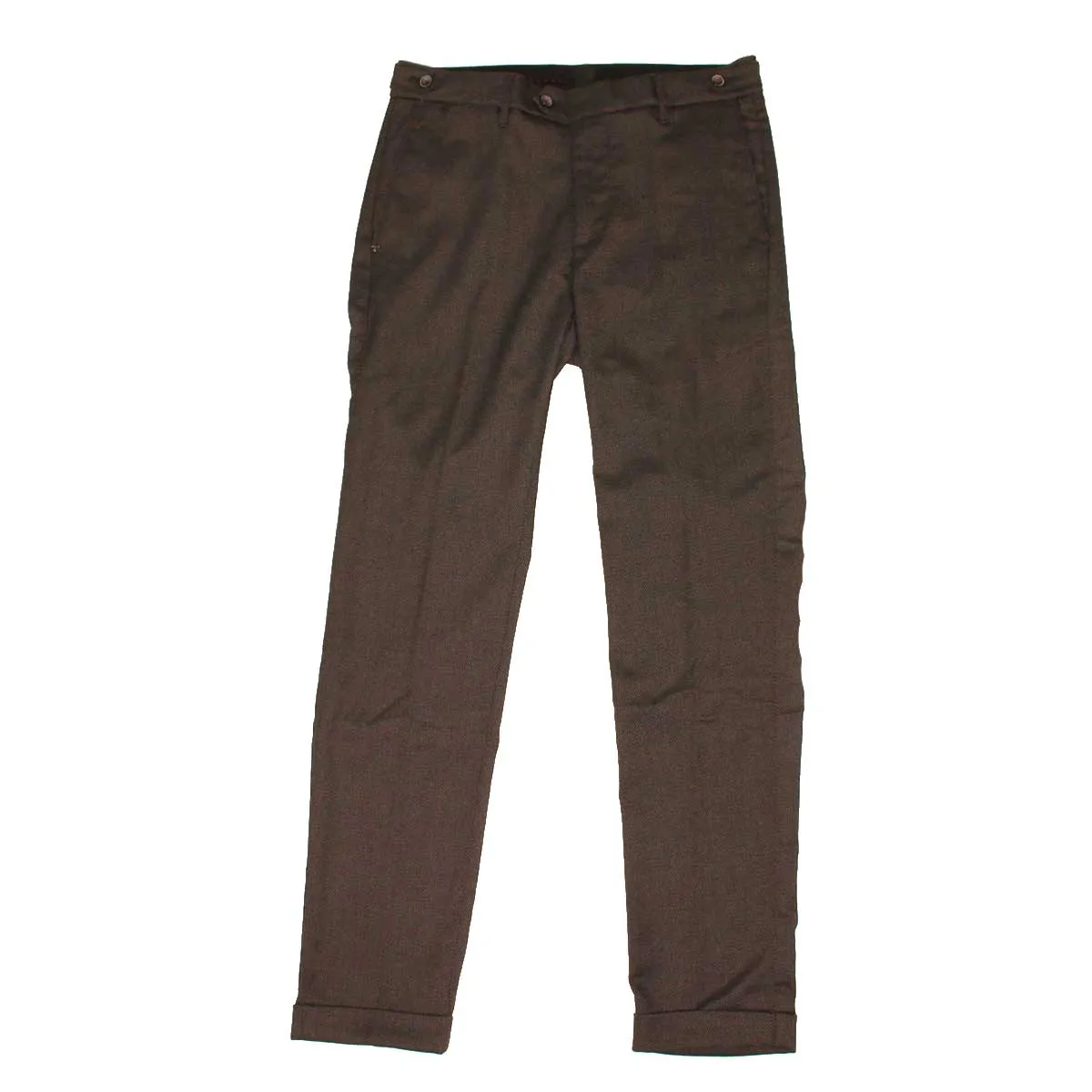 Zero pantaloni uomo beron colore seppia microtono