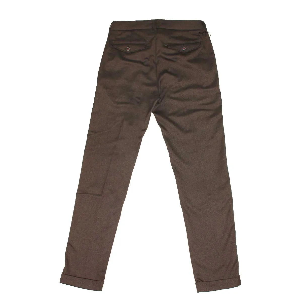 Zero pantaloni uomo beron colore seppia microtono